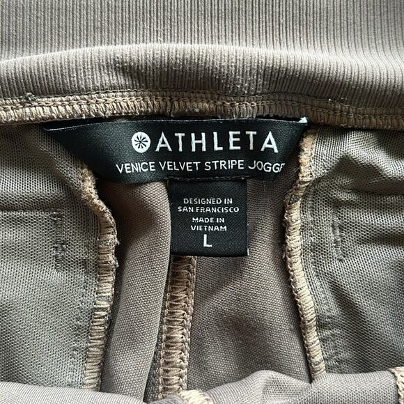 Athleta Venice Velvet Stripe Joggers - Picture 4 of 5